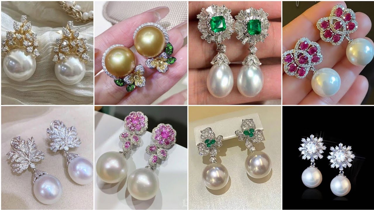 New trendy pearl earrings design || Earrings design||  #yt #jewellery #earrings 