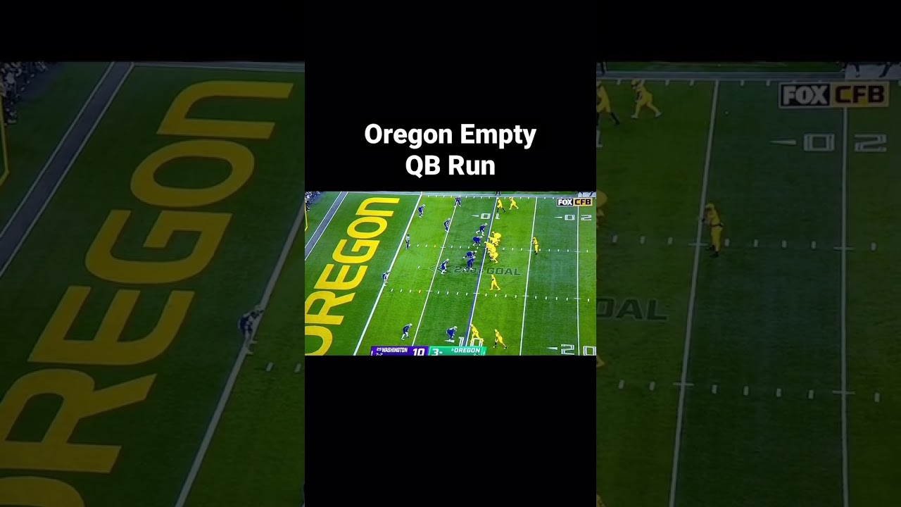 Oregon Ducks Offense Empty QB Run Football Plays for Coaches