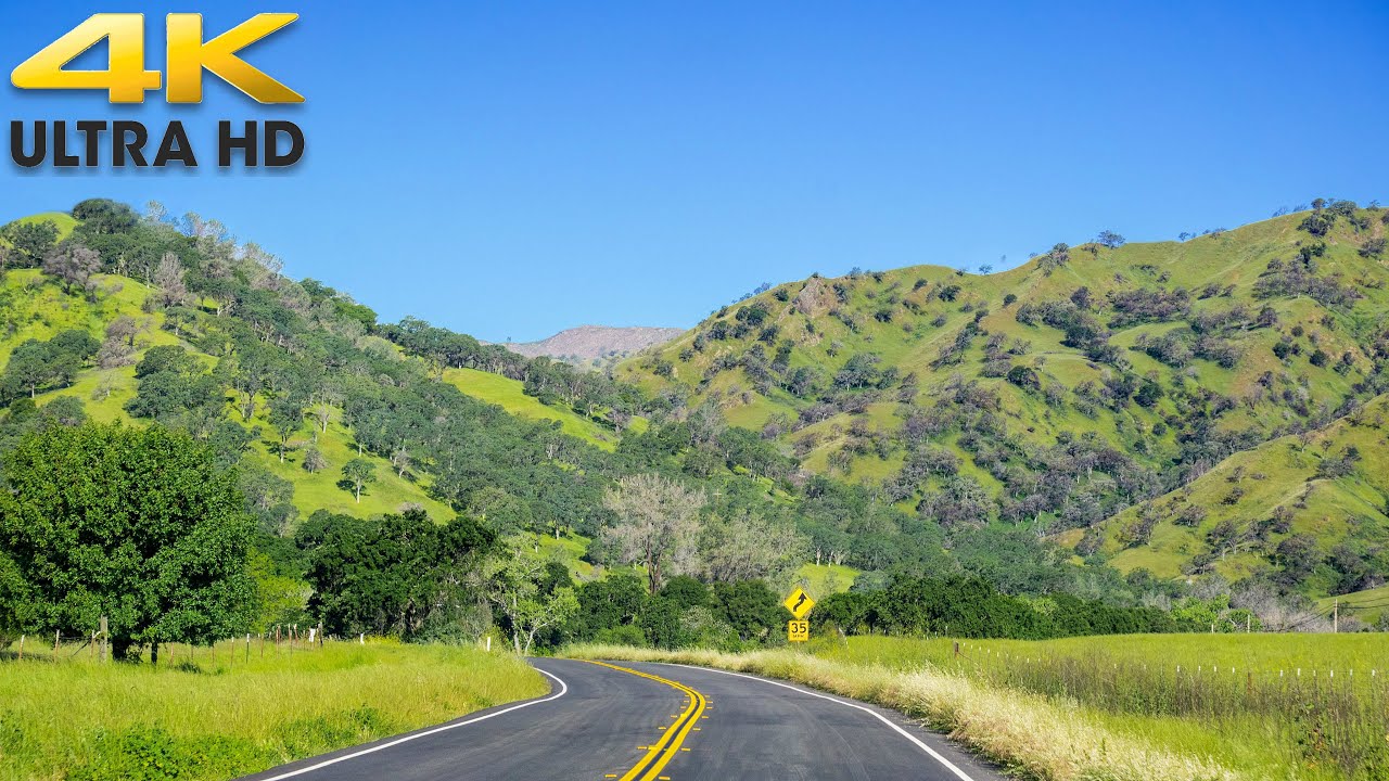 2 Hours of Scenic Mountain Driving on Northern California's Backroads 4K