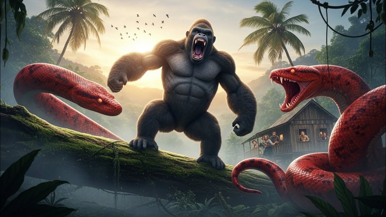 “KiNG Koʻng vs Giant Red Anaconda – Epic Jungle Battle!”