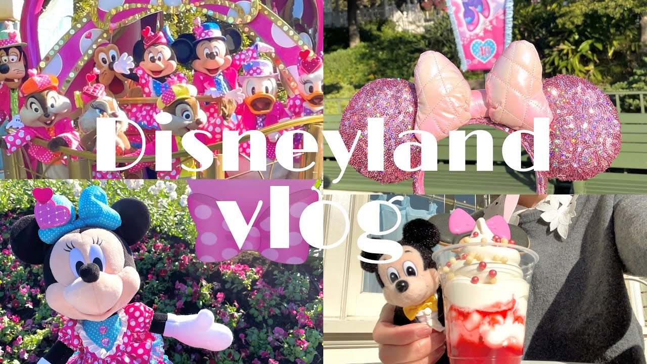 【ひとりディズニーvlog】ミニーちゃんでいっぱいのディズニーランド🎀フードもパレードもグッズも全部楽しんだ日のvlog 🏰［パルパルーザ］
