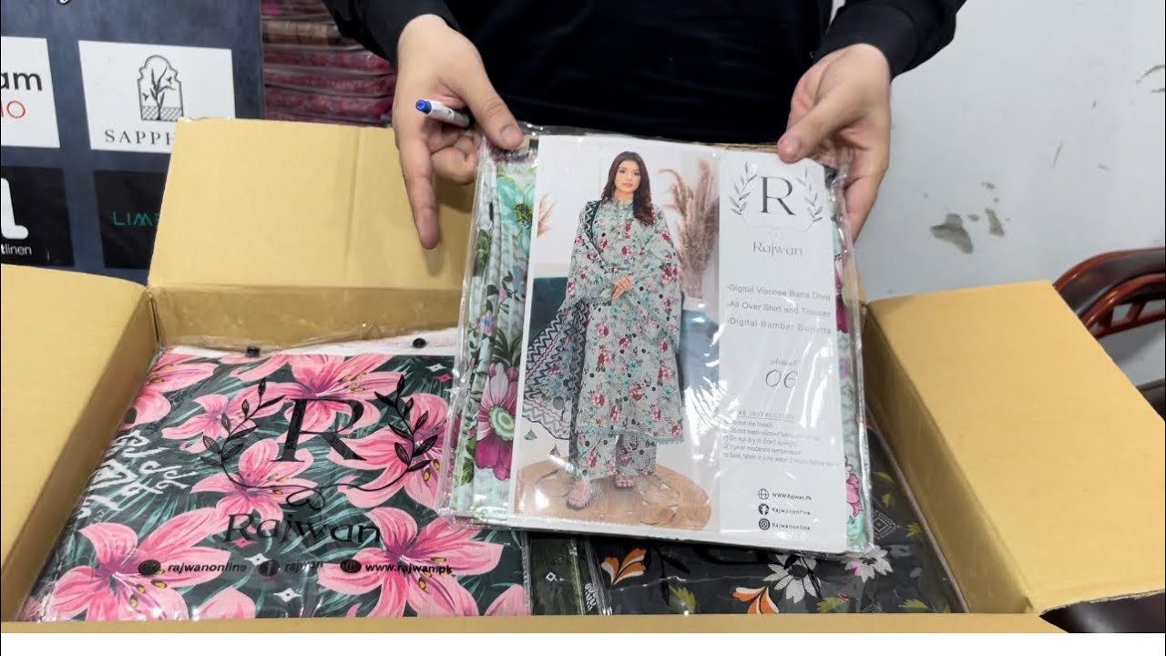 Original Brand RAJWAN Premium Viscose 3PC Unstich Suit|Designer Dresses Unstich Suits Sale #new