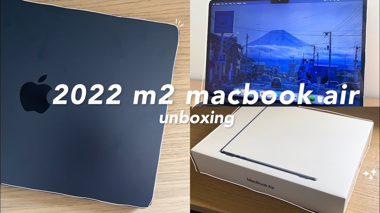 apple macbook air m2 (midnight) | unboxing & set up ☁️
