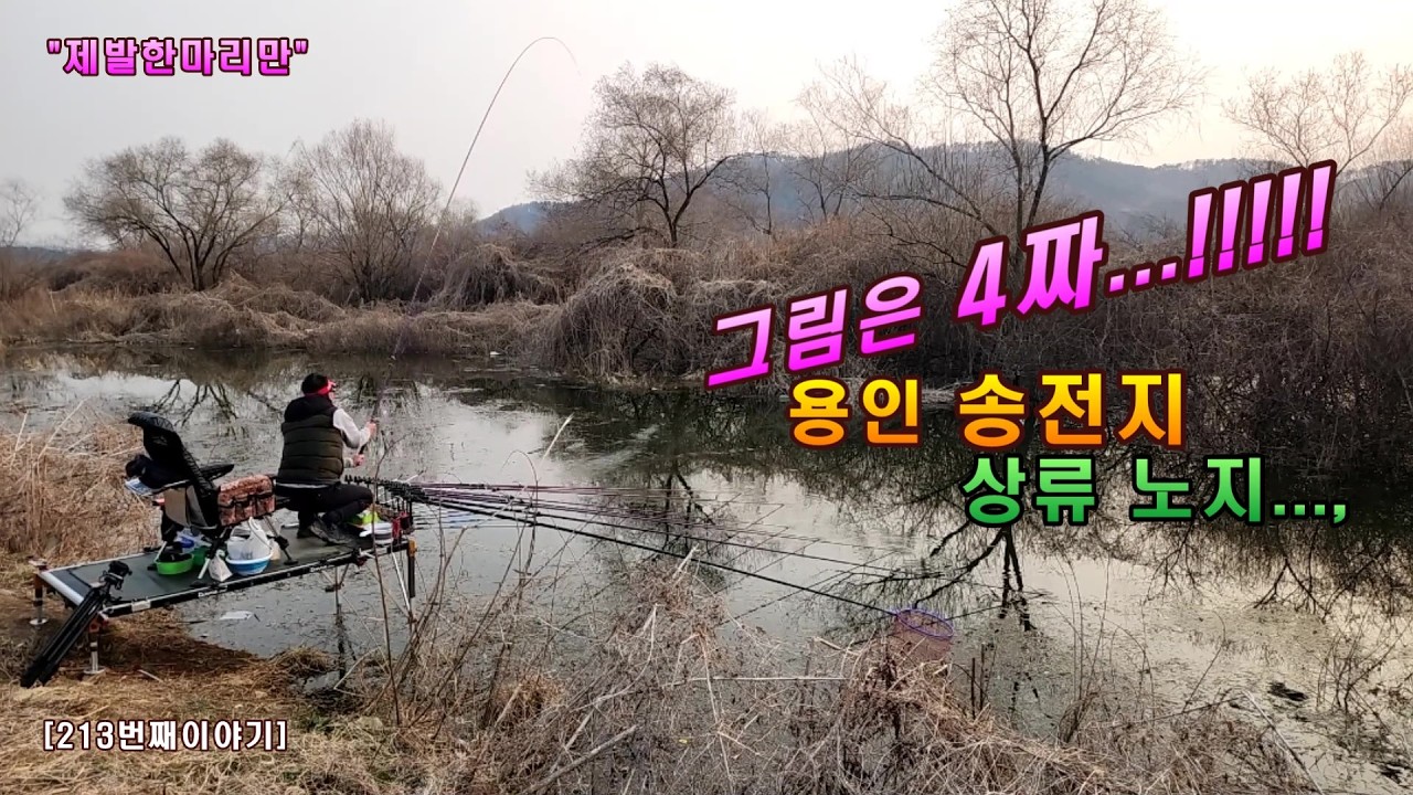 그림은 4짜...!!! 용인 송전지 상류 노지...,[213번째 이야기]