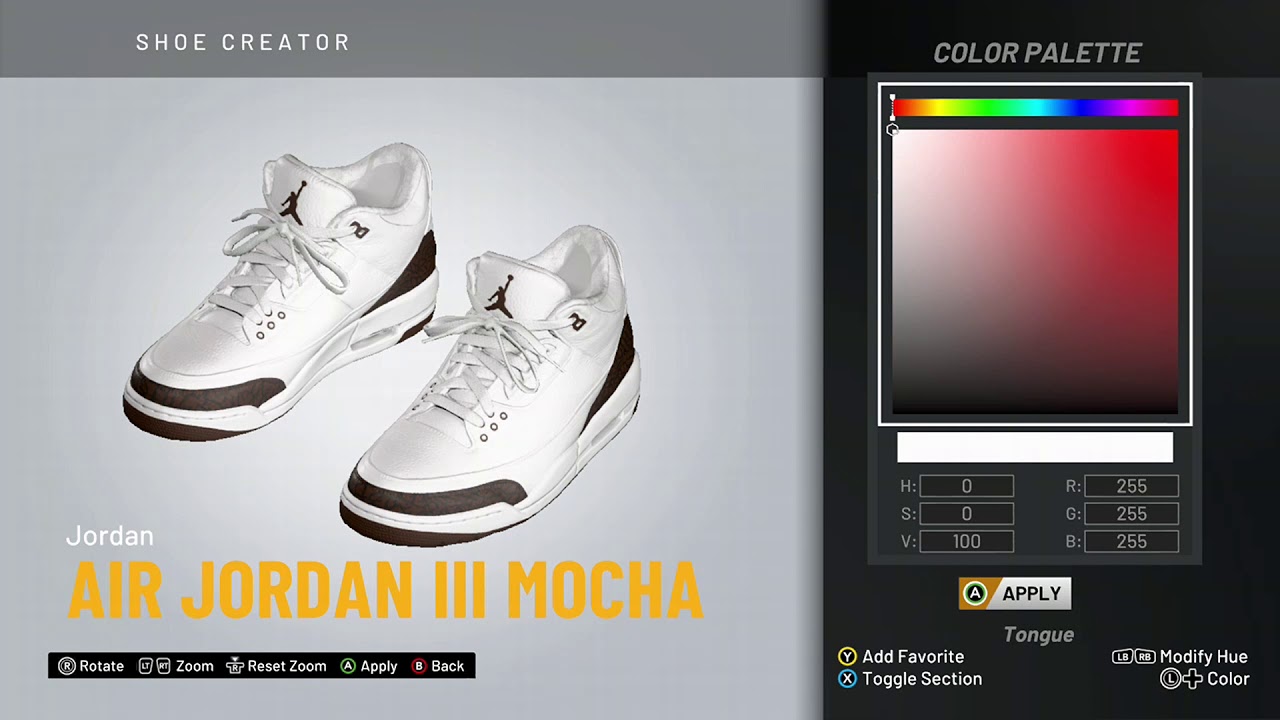 NBA 2K20 Shoe Creator - Air Jordan 3 