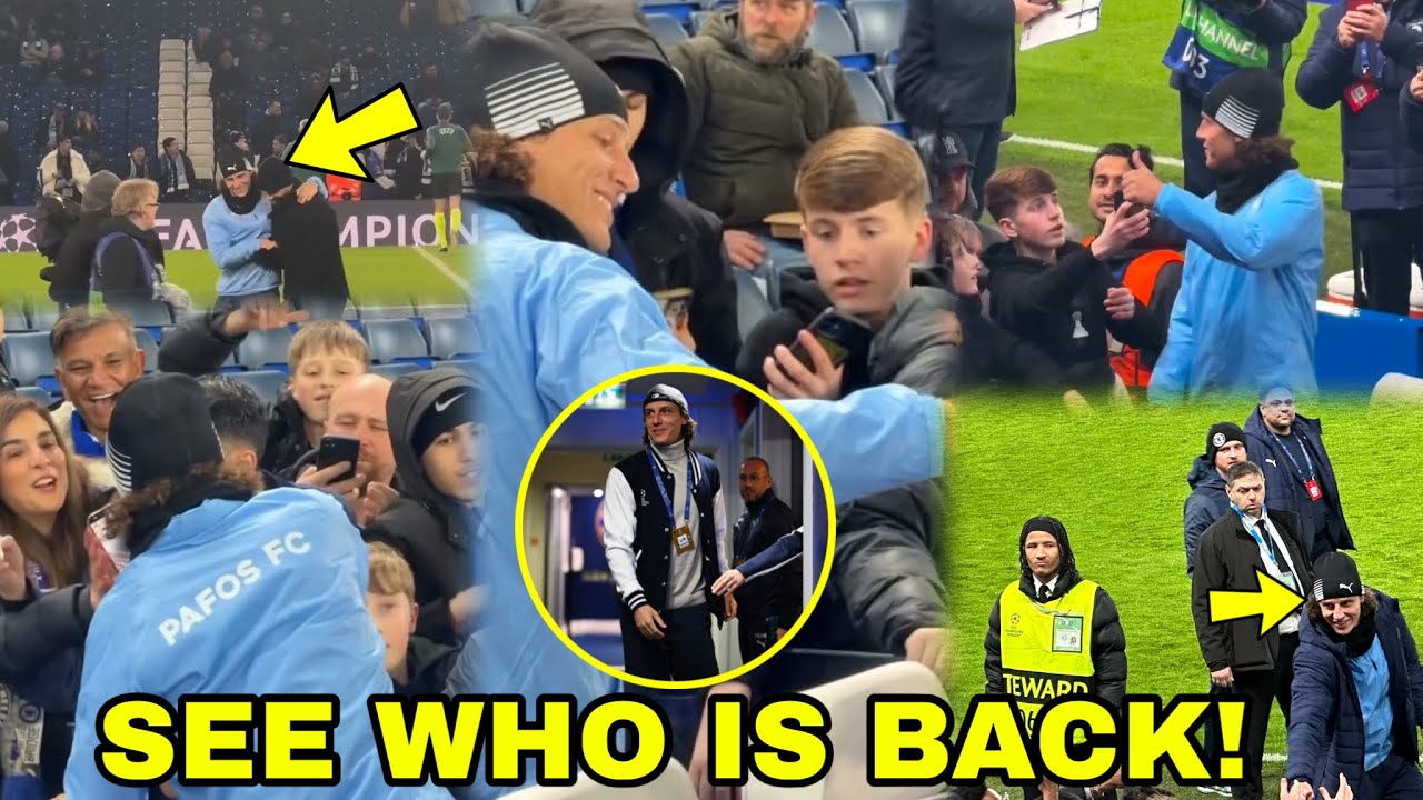 The Legend is Back🔥David Luiz celebrating with Chelsea Fans😂Chelsea Vs Pafos, Caicedo Highlights 