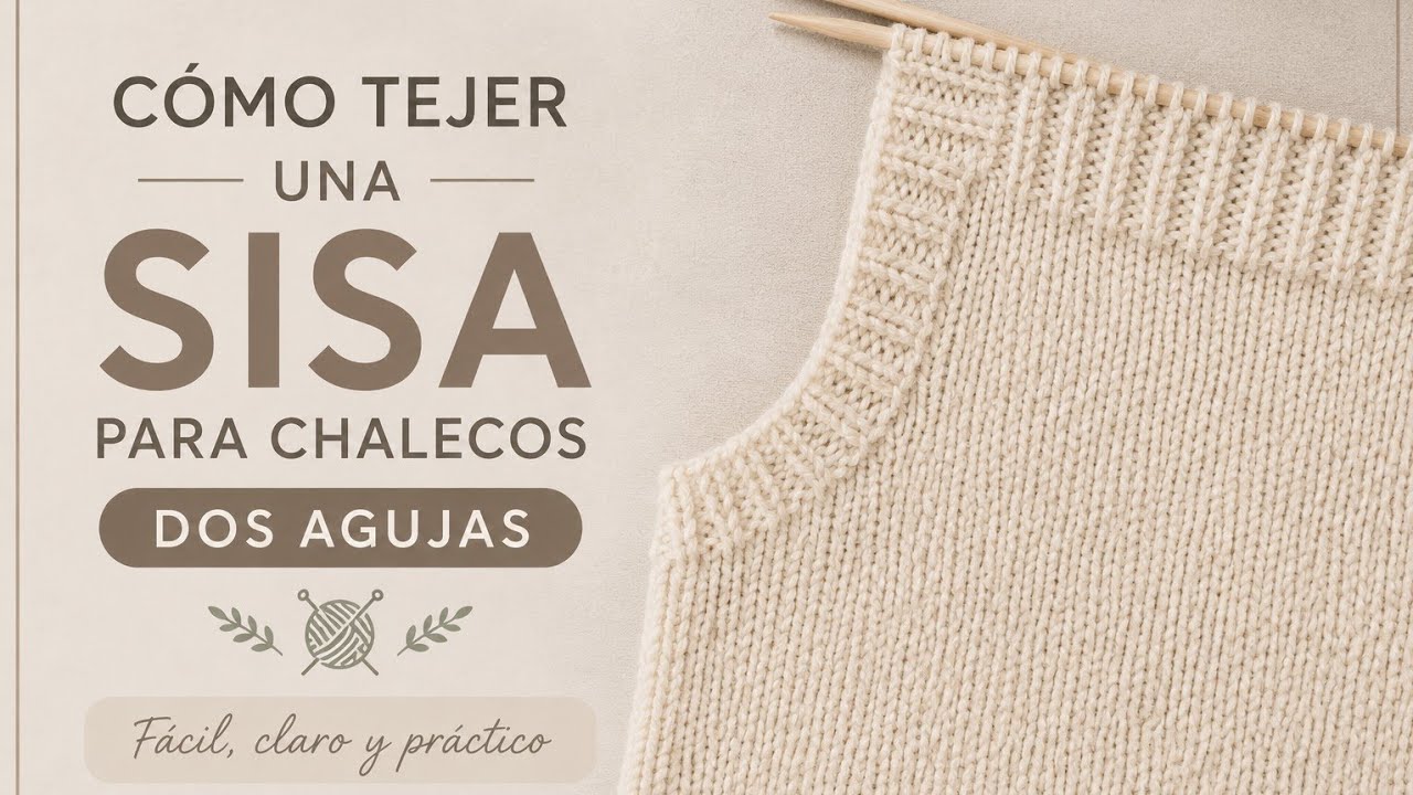 Cómo Hacer curva de sisa para chalecos y suéter knitting Patterns/Tejiendoconleonardo