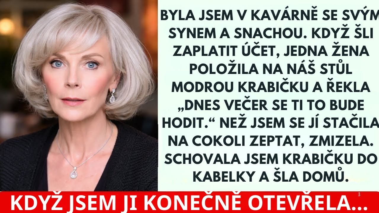 V kavárně mi žena nechala na stole modrou krabičku: „Dnes večer se ti to bude hodit…“