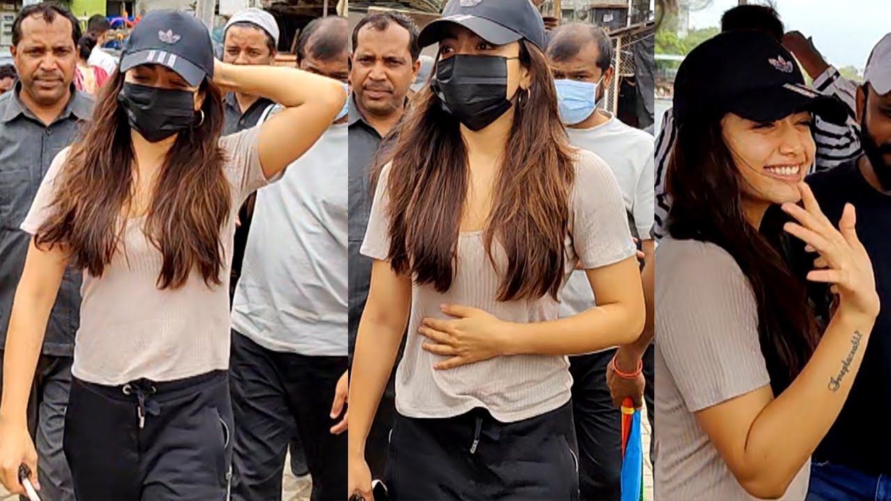 Rashmika Mandanna Cute Visuals @ Versova Jetty | Mumbai | Manastars