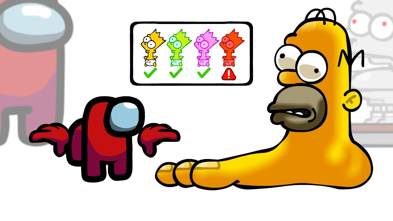 Mini Crewmate Kills Roblox You vs Homer Characters | Among Us