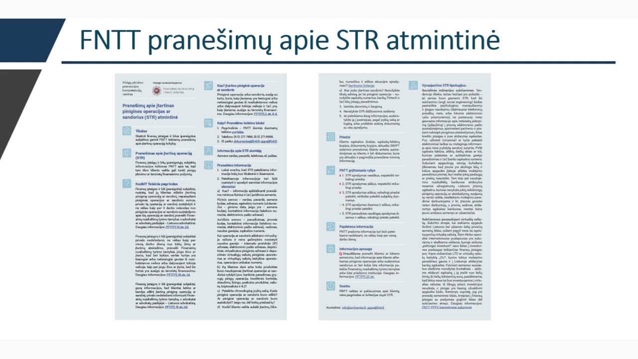 PINIGŲ PLOVIMO IR TERORISTŲ FINANSAVIMO PREVENCIJA.