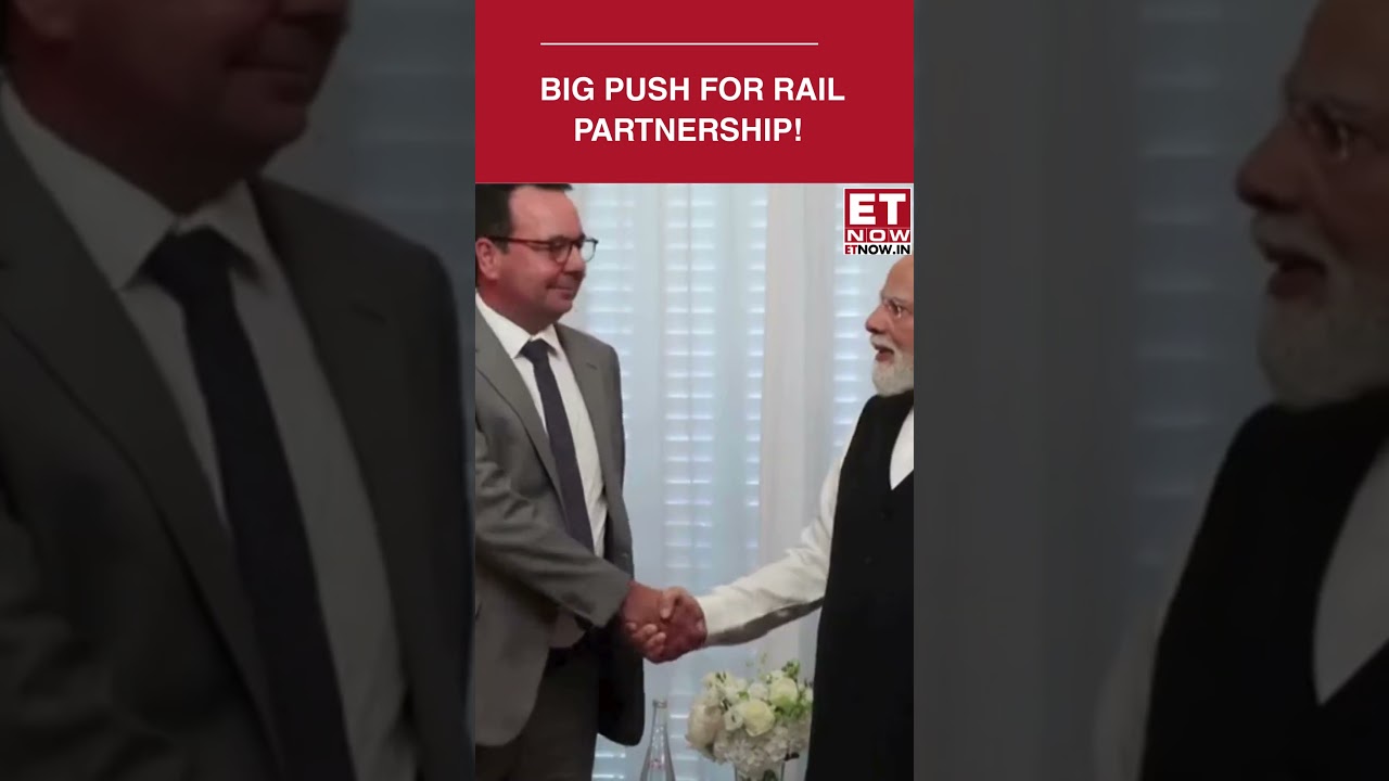 PM Modi Meets Alstom CEO Martin Sion In Paris | Key Talks On Rail & Infrastructure | ET Now #shorts