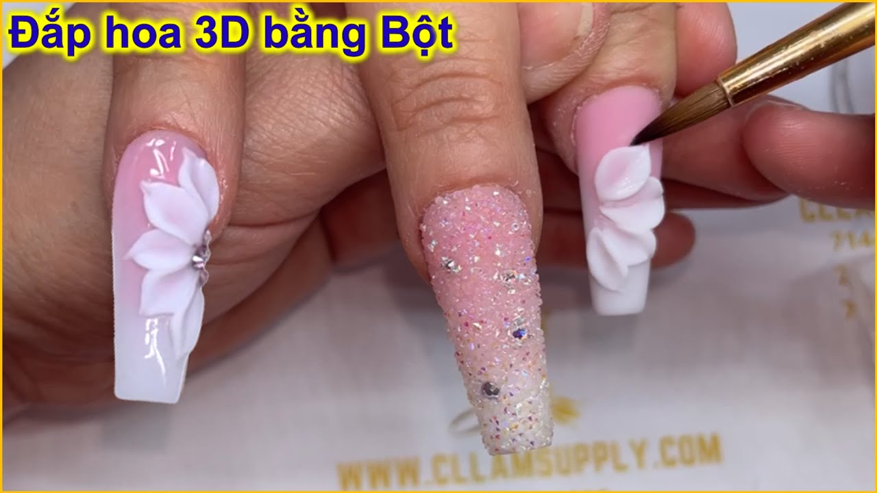 Từng bước Đắp hoa 3D bằng bột | Christine Lam