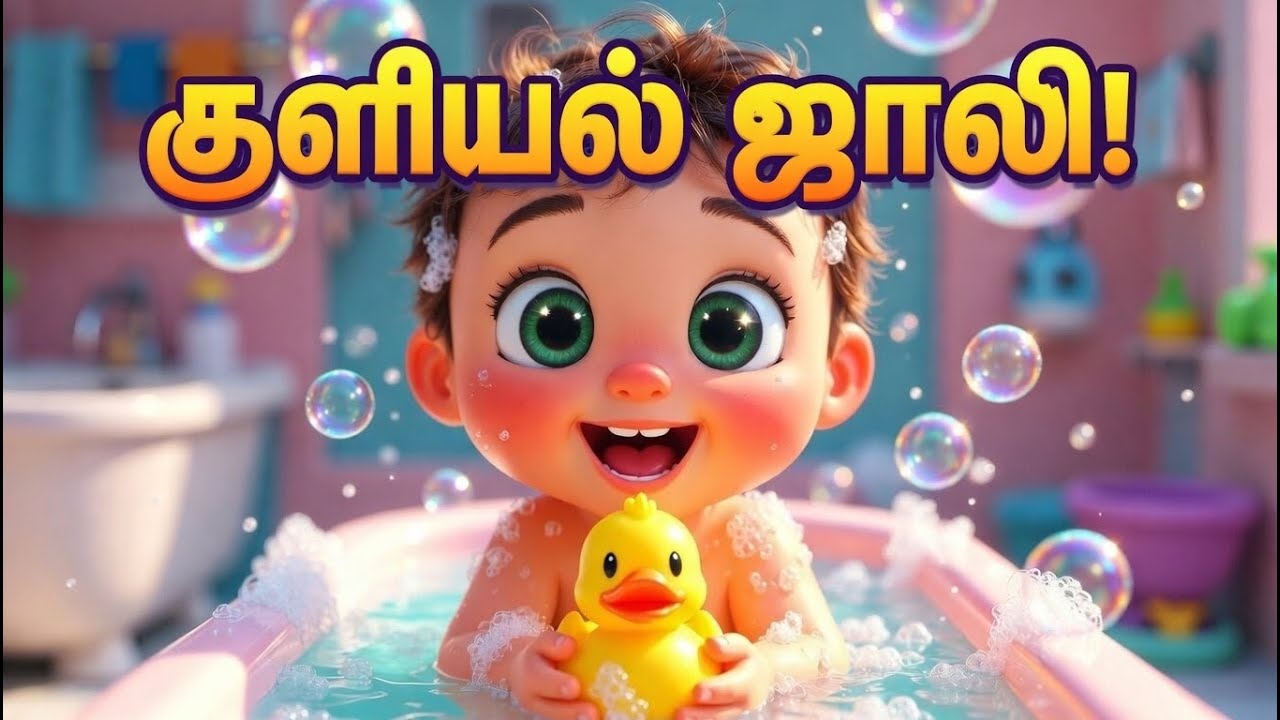 💦🧼 குளியல் நேரம் வந்தாச்சு! | Super Fun Bath Time Song Tamil | Kids Hygiene Song 🎵