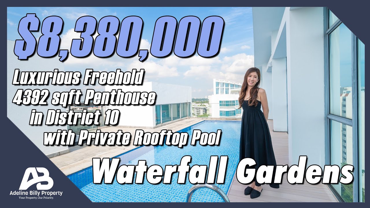 Freehold Waterfall Garden Penthouse within 1KM to Nanyang Primary School. Walk to MRT & Amenities.