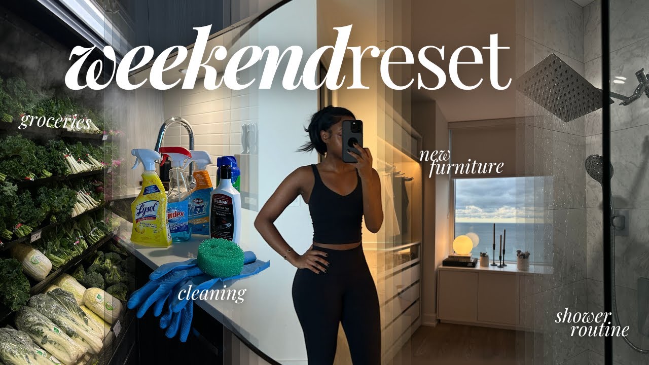 WEEKEND RESET VLOG | cleaning up + meal prepping + home updates