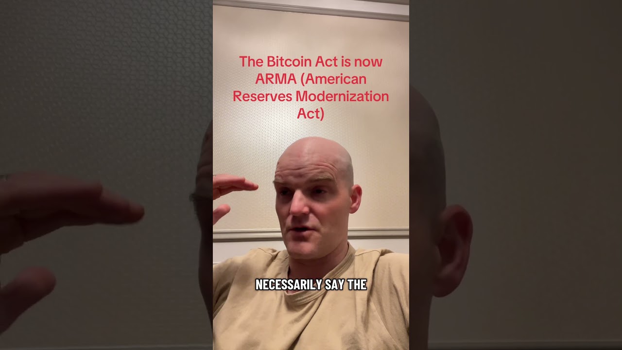 American reserves modernization act  (ARMA) #bitcoin #bitcoinnotcrypto ￼