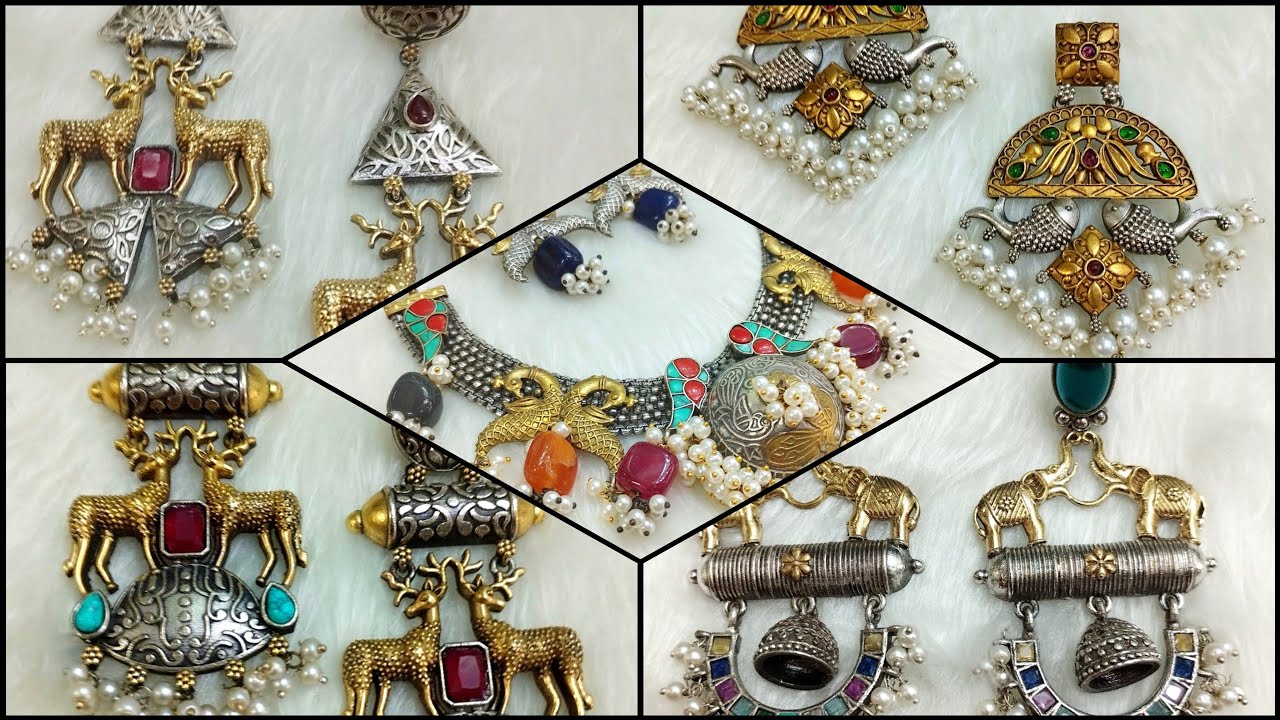 Antique Oxidised Jewellery Wholesale | Matte Gold Oxidised Replica Jewellery | Ambani Fashion