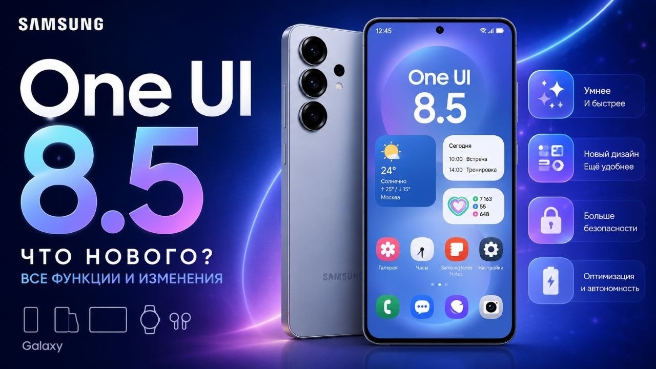 One UI 8.5 уже здесь | AI, дизайн и новые функции Galaxy