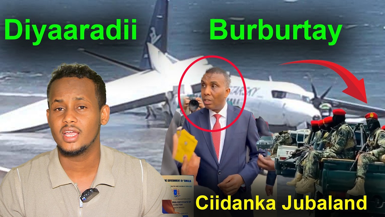 Burbur : Diyaaradii Siday Ciidanka Jubaland ayaa ku burburtay Muqdisho kaddib markii ay .....
