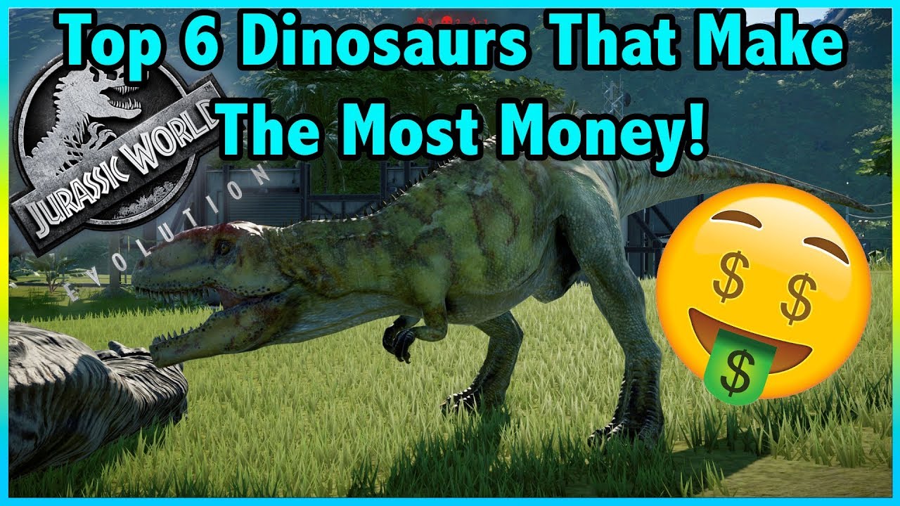 Top 6 DINOSAURS That Make The Most MONEY In JURASSIC WORLD EVOLUTION!
