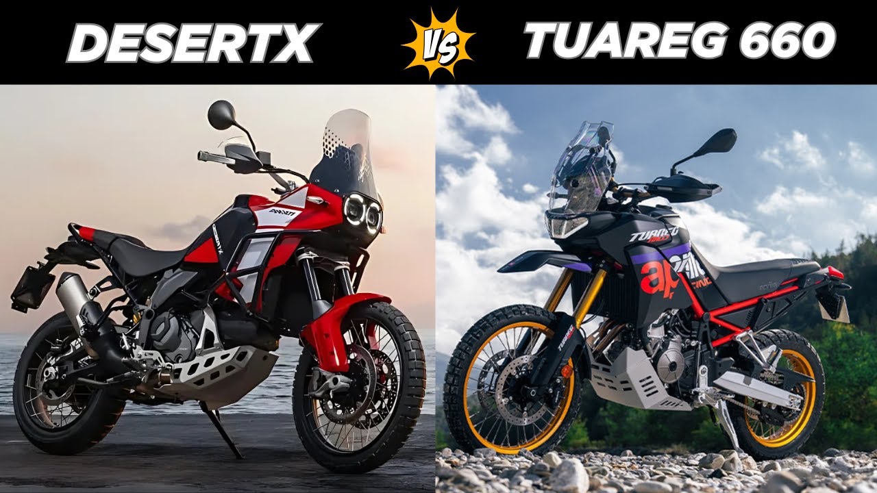 2025 Ducati DesertX vs Aprilia Tuareg 660 | Adventure Bike Showdown!