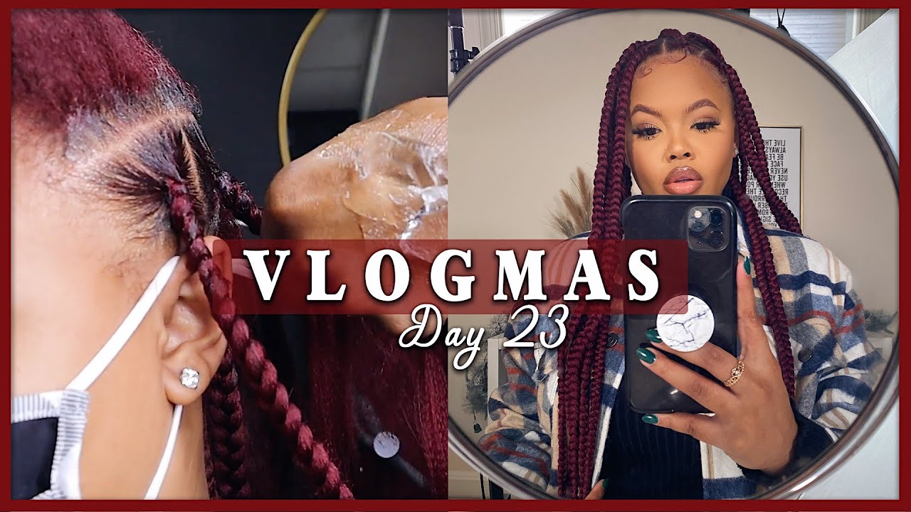 VLOGMAS DAY 23: Getting Knotless Braids, Hair Shopping, NEW Project, + More | Naturally Sunny