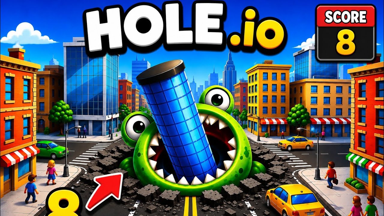 Hole.io Gameplay Walkthrough Part 8 🔥Biggest Black Hole Ever! Eat Everything! 😱Android & iOS #gaming