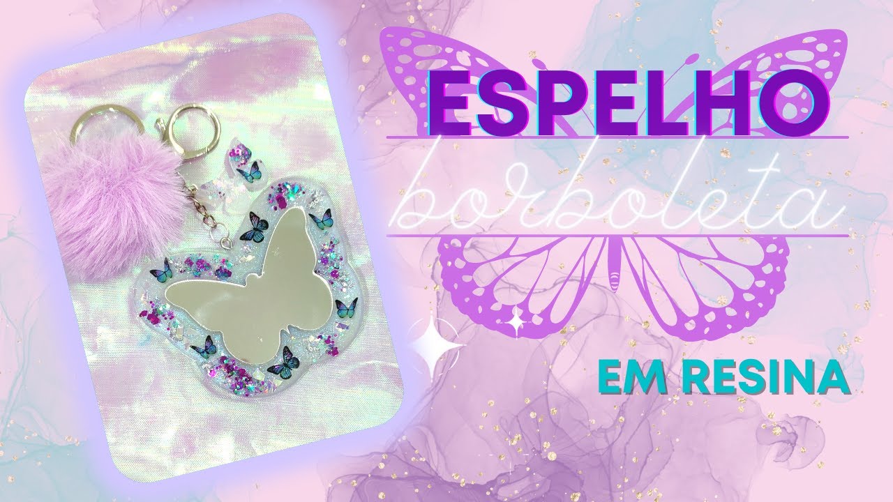 Espelho de BORBOLETA em RESINA