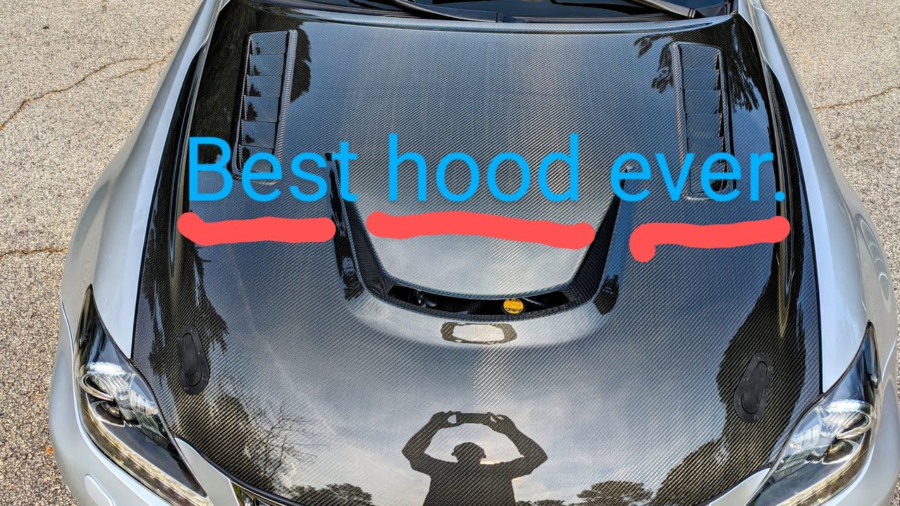 Lexus isf carbon fiber hood install, weight, pointers,and review