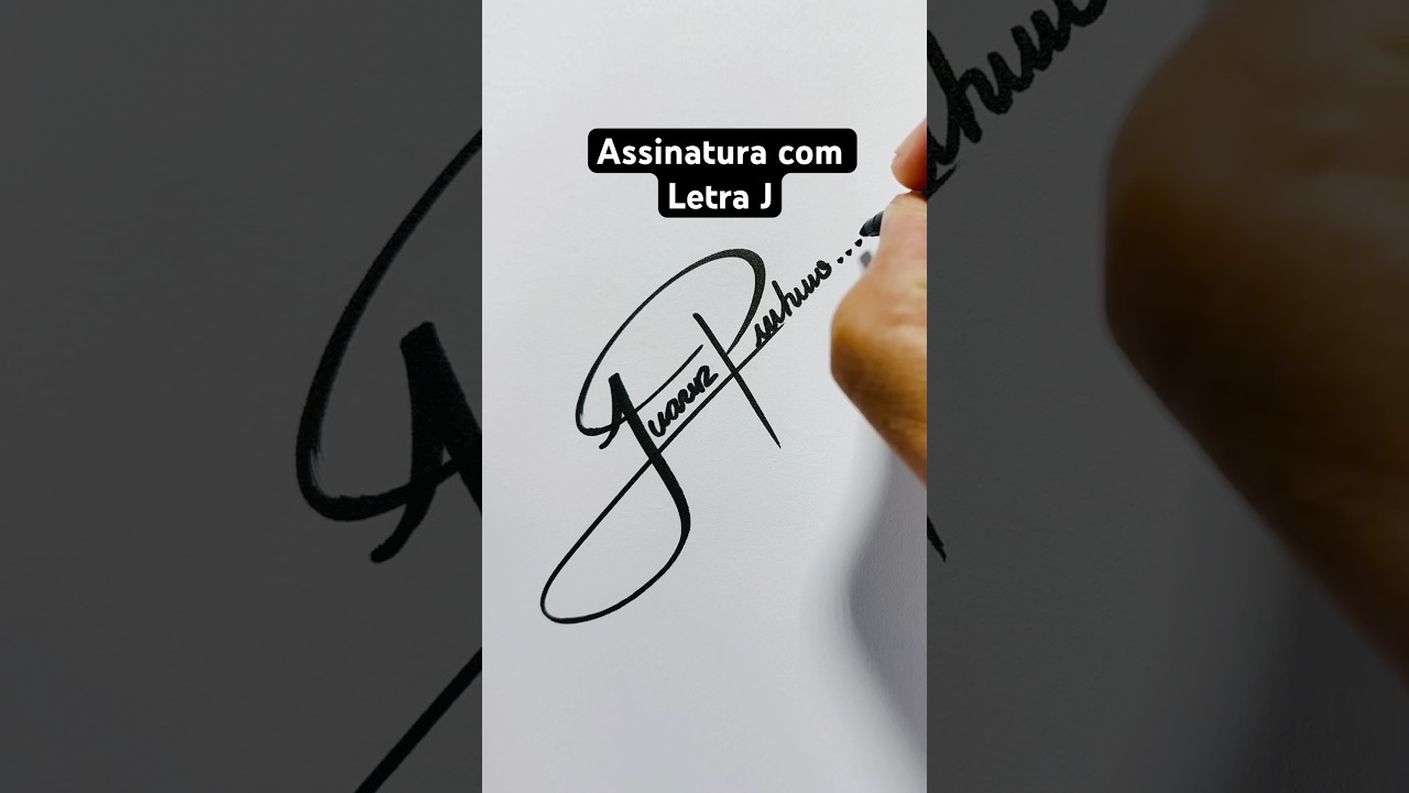 COMO CRIAR UMA ASSINATURA BONITA COM A LETRA J