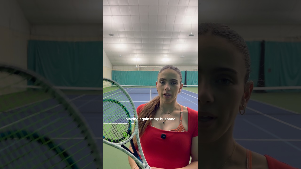 &ldquo;I&rsquo;m nasty with the saber&rdquo; #TennisChallenge#CoupleGoals#FunnyMatch