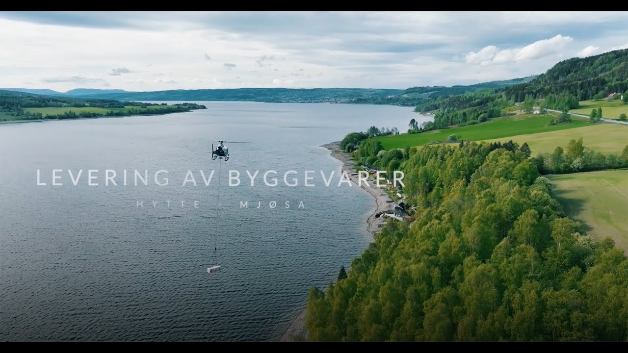 Levering av byggevarer med helikopter
