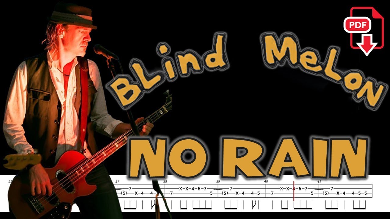 Blind Melon - No Rain (🔴Bass Tabs | Notation) @ChamisBass #blindmelon  #chamisbass