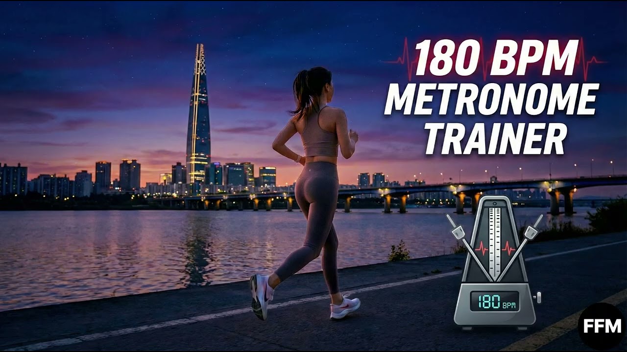 아직도 지루하게 뛰세요? 180 BPM 강제 고정! 초보 러너를 위한 청량 DnB 매트로놈 플레이리스트 🎧✨