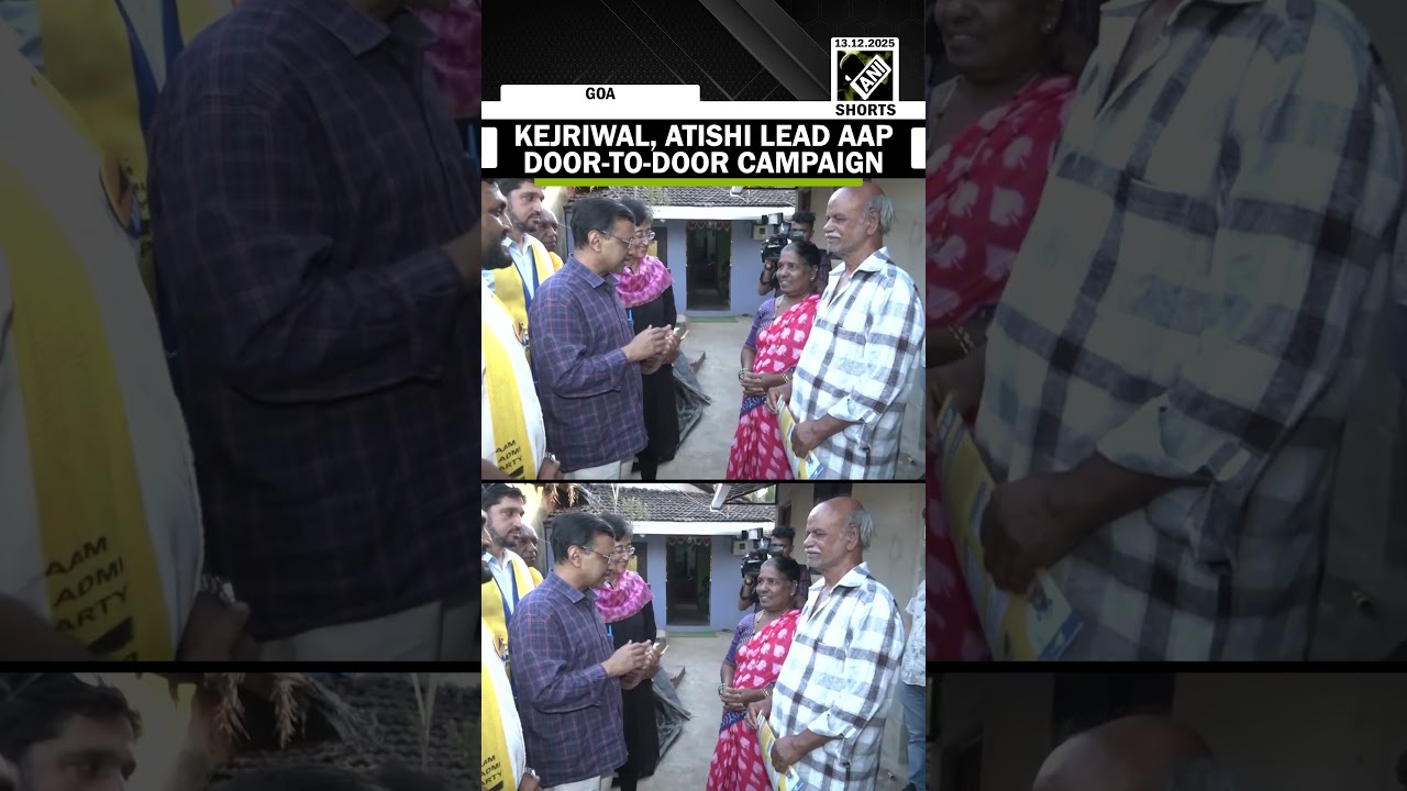 Arvind Kejriwal, Atishi campaign door-to-door in Anjuna for AAP candidate