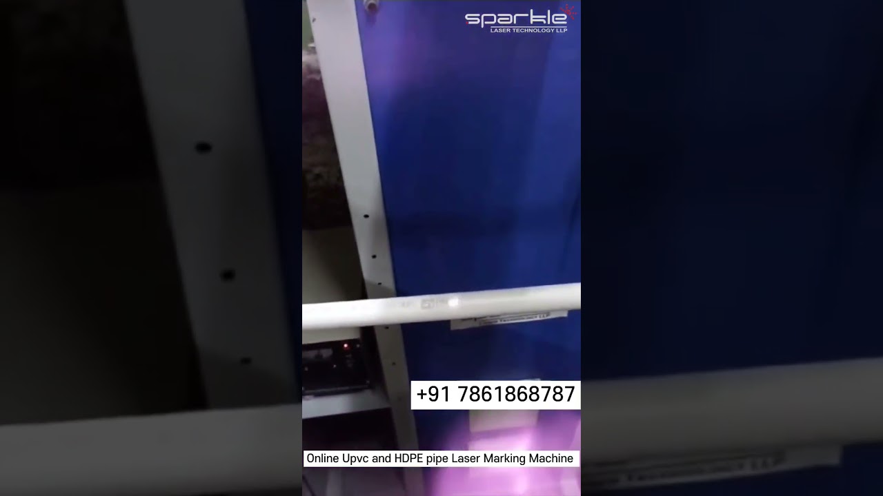 Laser Printing Machine For HDPE & UPVC Pipe  No Ink. No Maintenance #flylaserprinter #sparklelaser