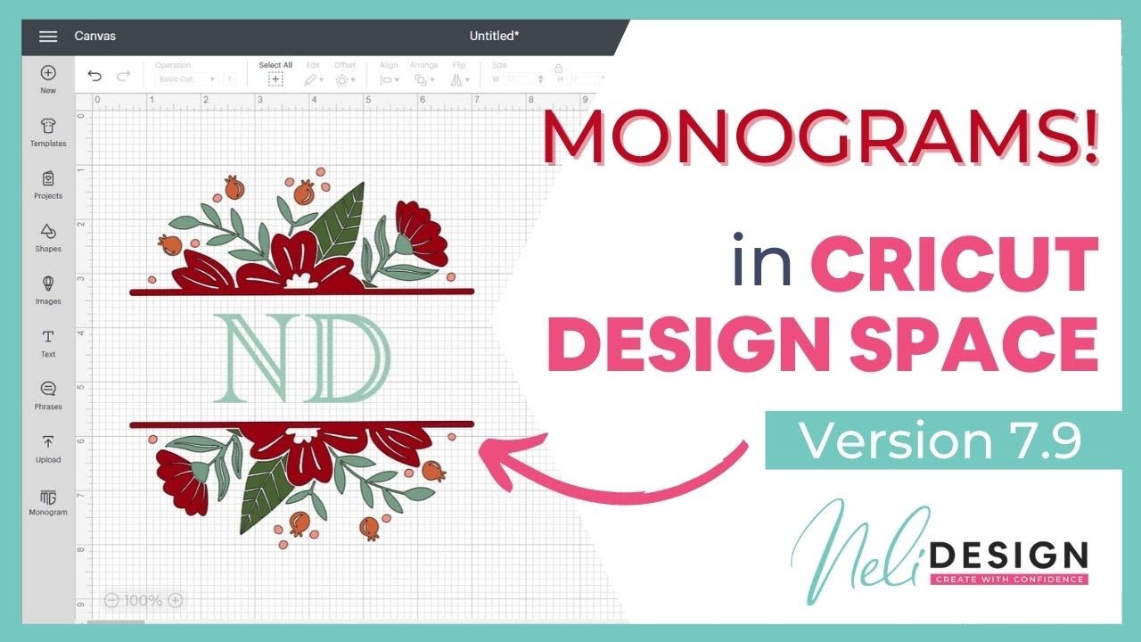 Новый конструктор монограмм в Cricut Design Space версии 7.9