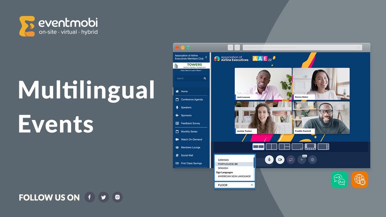 EventMobi's Multilingual Virtual Events and Meetings