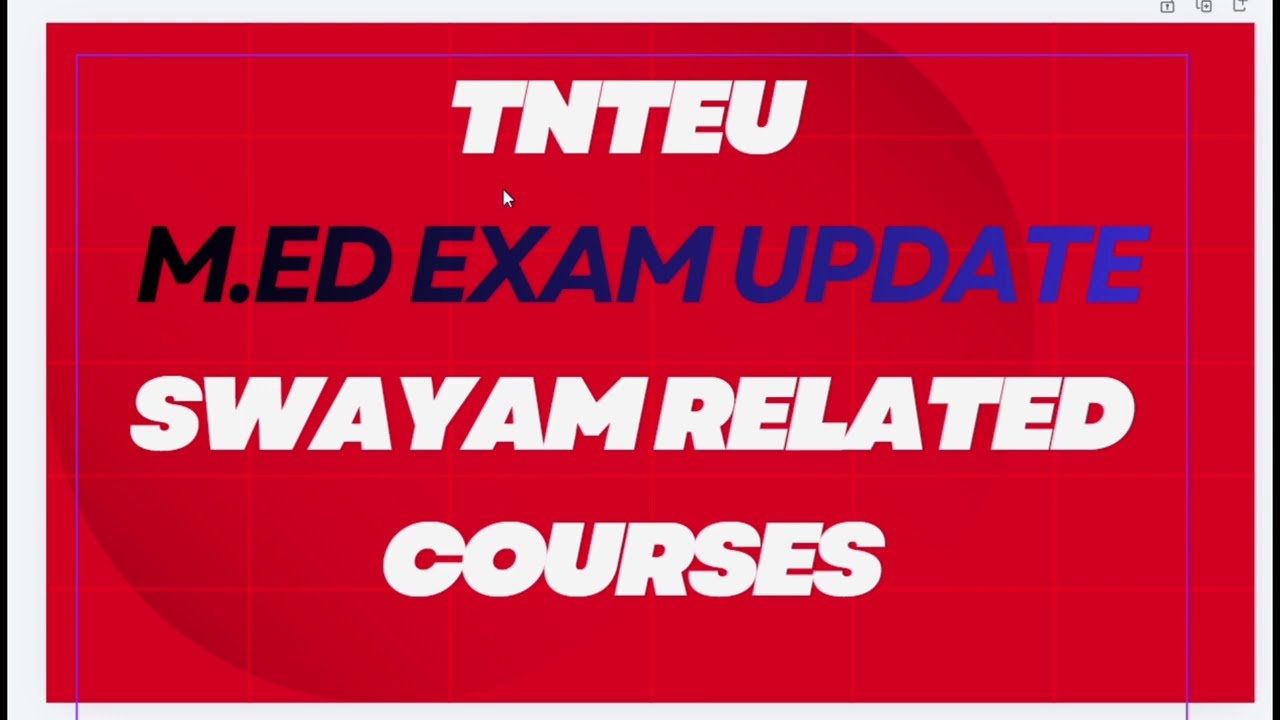M.ed swayam exam update 