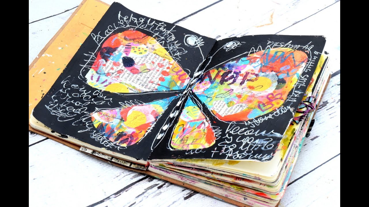 Butterfly Art Journal Page by Sylwia