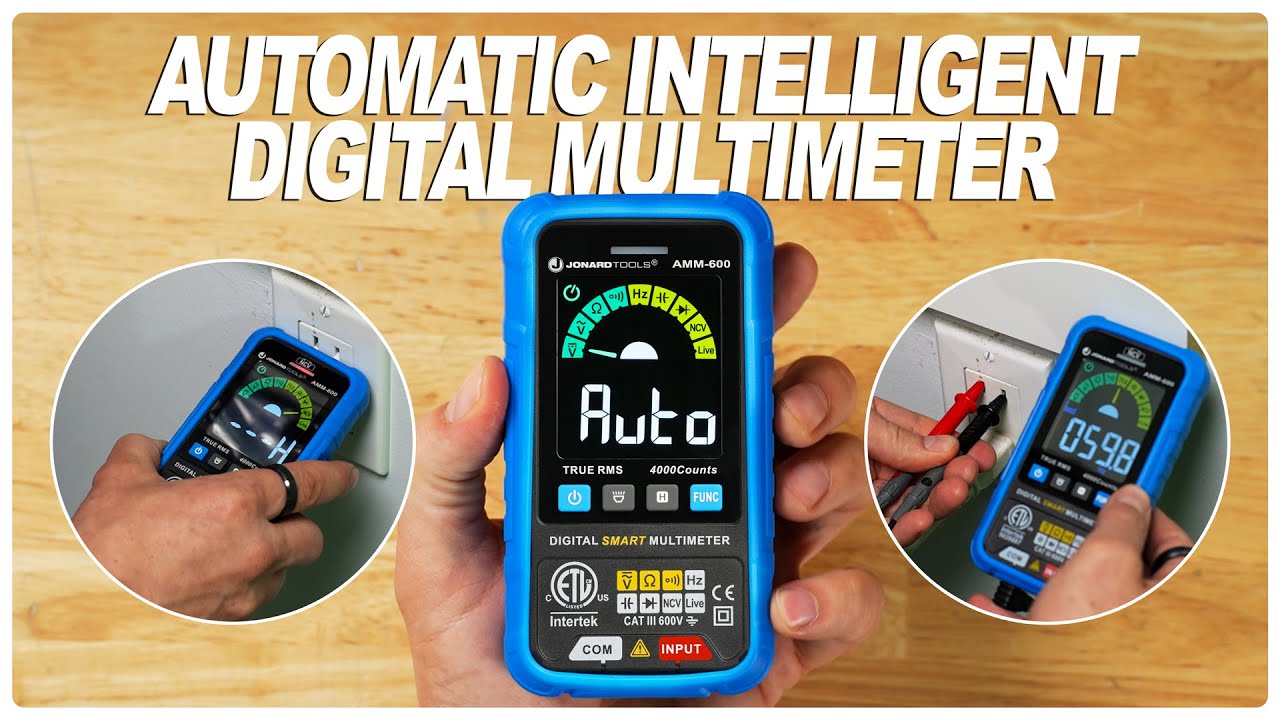 Film instruktażowy dotyczący automatycznego, inteligentnego multimetru cyfrowego Jonard Tools 600...