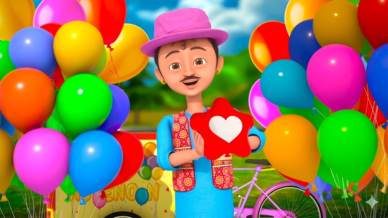 Gubbare Wala - गुब्बारे वाला 🎈 | Hindi Baby Poem Rhymes for Kids and Toddlers Hindi Balgeet