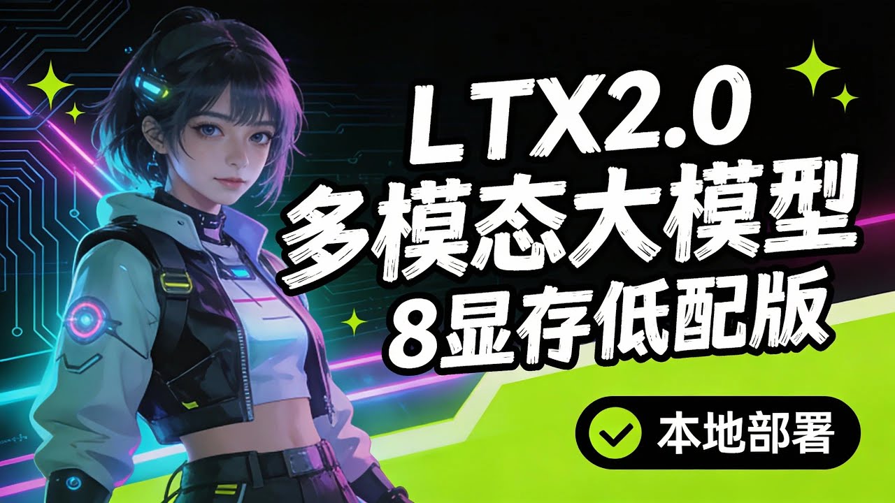 【ComfyUI】AI视频革命来了？LXT 2.0开源实测！最低8G显存可运行，支持长视频生成+多角色对话+环境音，ComfyUI一键部署！