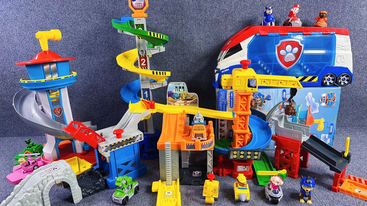 14 Minutes Satisfying with Unboxing | Engineering track vehicle and Paw Patrol set ASMR Review Toys