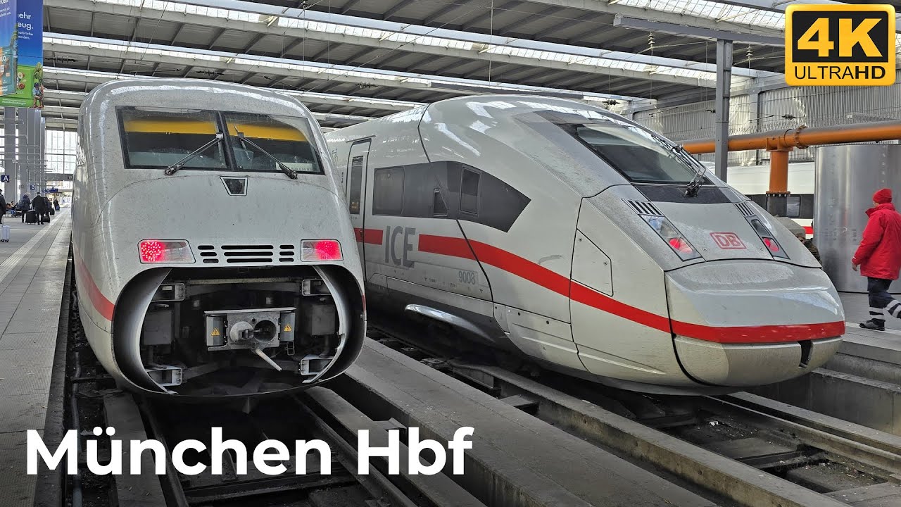München Hauptbahnhof - 23.11.2024: Wintersonne nach dem Schneefall
