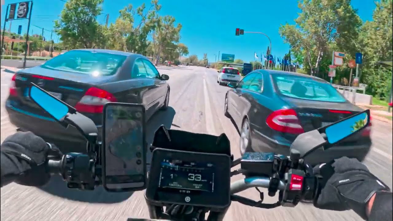 YAMAHA MT-07 | FULL AKRAPOVIC EXHUAST | SOUNION GREECE | 4K