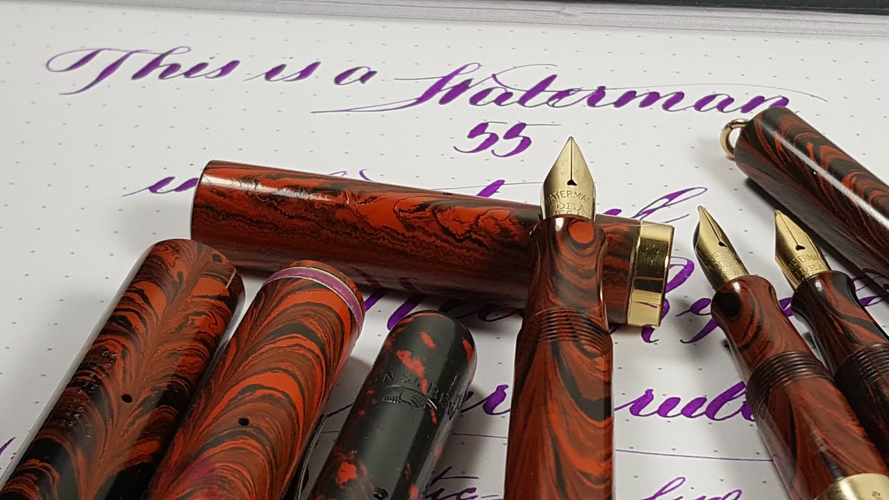 Waterman 55 Red Ripple BIG Super Flex Nib