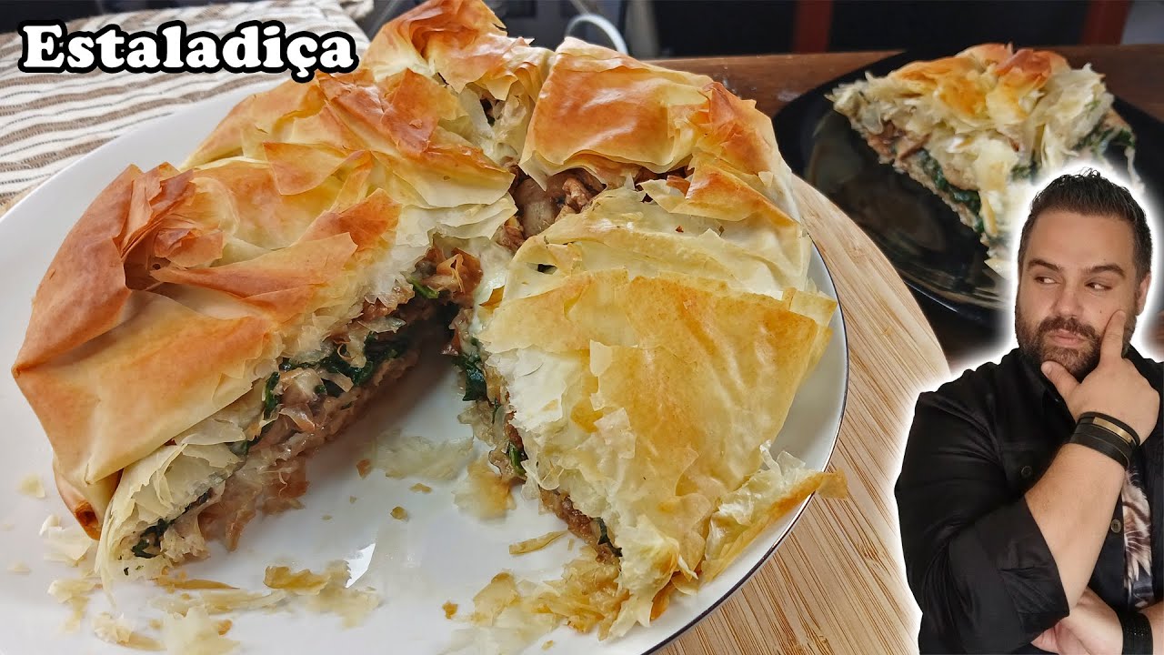 Delícia Crocante de Espinafres, Cogumelos e Queijo