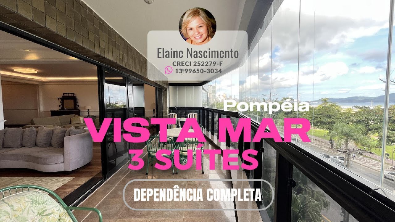 Apartamento ALTO PADRÃO com VISTA MAR na POMPÉIA - Ref. 148120